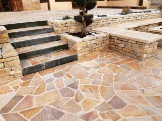 Dalles en pierre naturelle de rêve pour terrasse &amp; jardin